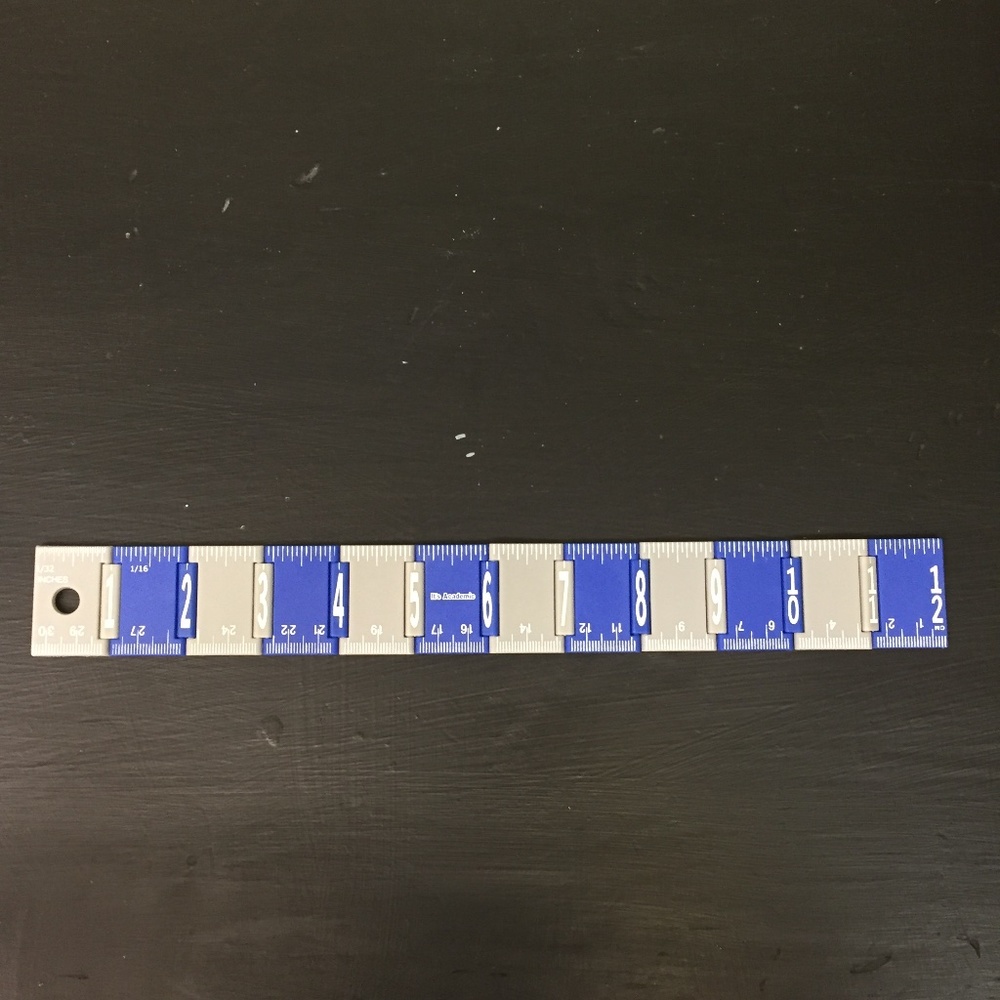 It's Academic Folding Ruler Blue/Gray